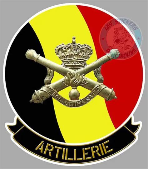 Sticker Forces Armee Belge Insigne Artillerie Regiment Militaire