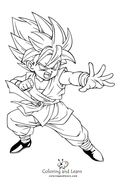 Goku Coloring Pages Free 2025 Coloring And Learn