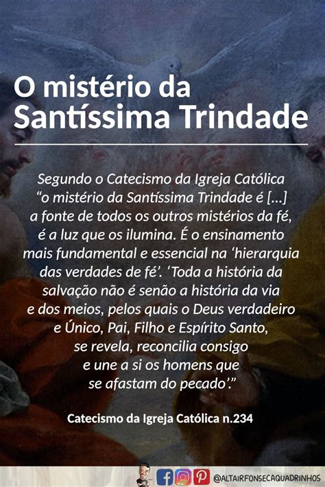 A fé da Igreja Católica baseia se num tripé formado pela Sagrada