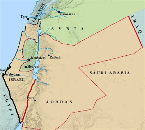 Current Map Of Israel And Palestine