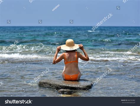 Sexy Bikini Tanning Woman Relaxing On Stock Photo Shutterstock