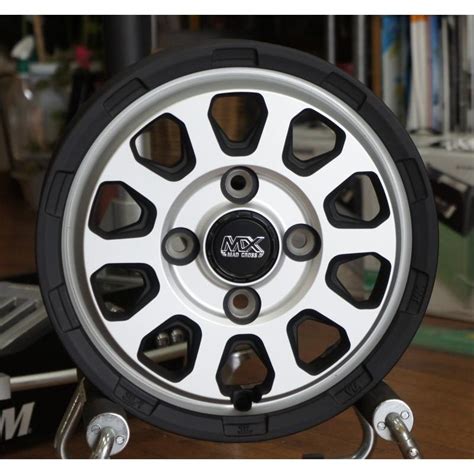 HOT STUFF 軽トラバンアルミ単品4本価格MAD CROSS RANGER マッドクロス レンジャー 12x4 00B 4穴