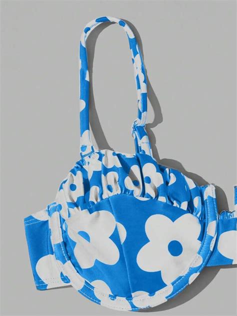 Shein Floral Print Underwire Bikini Swimsuit Shein Usa