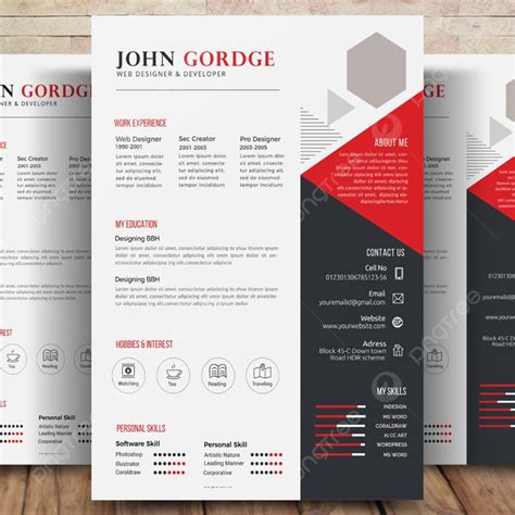 Modern Cv Resume Templates Template Download On Pngtree