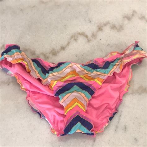Pink Victoria S Secret Swim Pink Victorias Secret Bright Summer Chevron Y K Cheeky Bikini