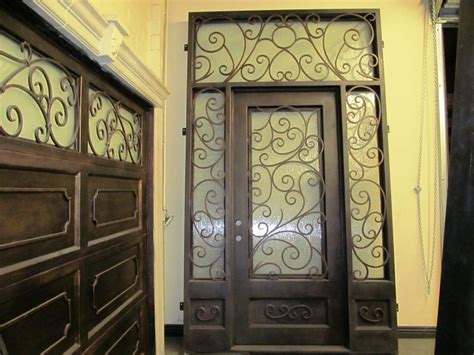 Tuscany W Sidelights And Transom Single Entry Iron Doors