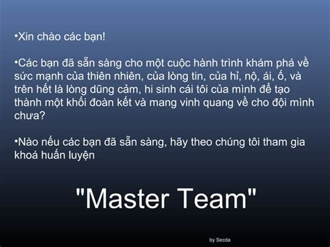Master Team Ppt
