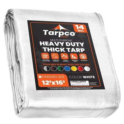 Reviews For TARPCO SAFETY 12 Ft X 16 Ft White 14 Mil Heavy Duty