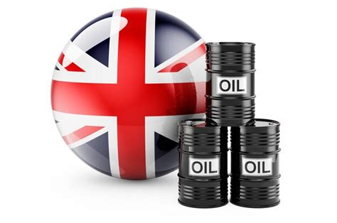 Premium Photo | Oil barrels with british flag oil production or trade ...