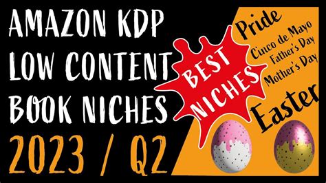 Best Amazon KDP Niches 2023 Q2 Low Content Book Ideas For April May