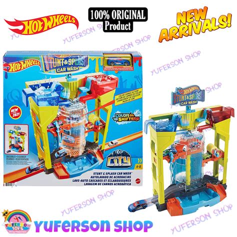 Jual Hot Wheels Hotwheels Stunt Splash Car Wash Playset GRW37 Shopee Indonesia