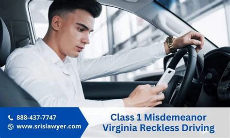 Misdemeanor Reckless Driving In Virginia Under Class 1