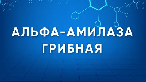 Альфа-амилаза грибная (Амилоризин) Назначение. Производство. Применение ...