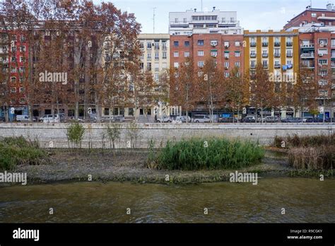 Low Waters Manzanares River Madrid Spain Stock Photo Alamy