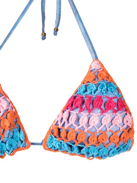 Amir Slama Crochet Knit Bikini Set Farfetch