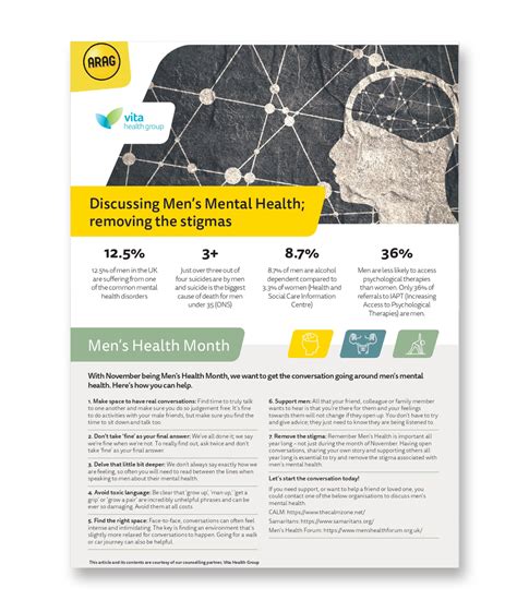 Discussing Men’s Mental Health; removing the stigmas | arag.co.uk