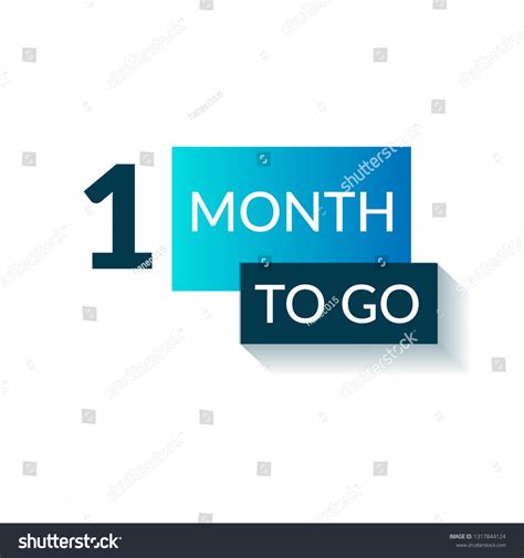 One Month Go Labelstickerbanner Stock Vector Royalty Free 1317844124