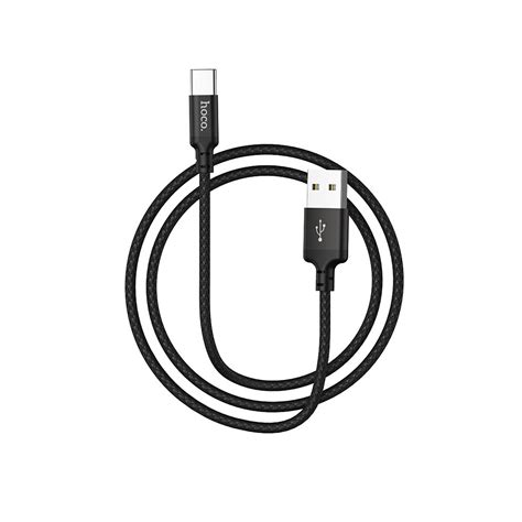 Hoco X14 Braided Type-C Cable - 2M - Black