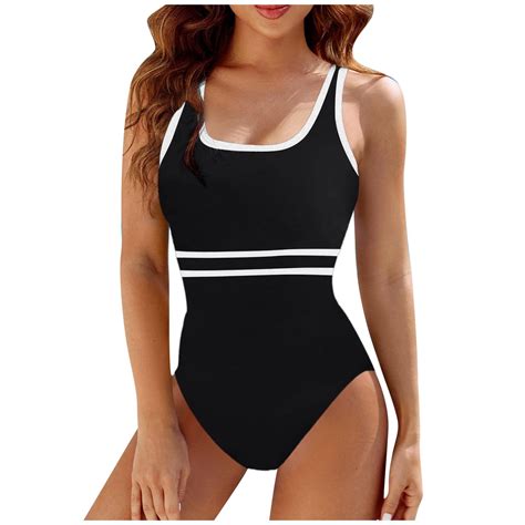 Caivo Solid Color Women Swimwear Bikini Swimsuit For Summer Brazilian Beach Vacation Swim Wear