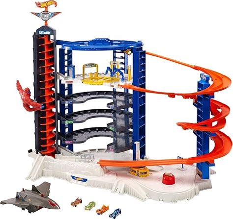 Hot Wheels City Super Garage Ultime Coffret De Jeu Pour Petites Voitures Avec Circuit Et Pistes