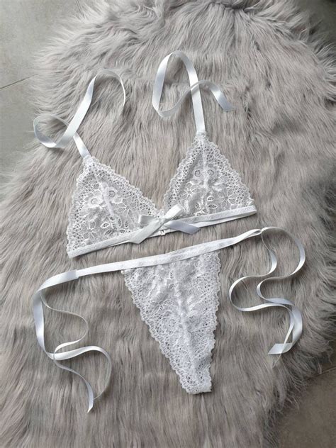 Millie White Lace Panties Lovesarah Lingerie Etsy
