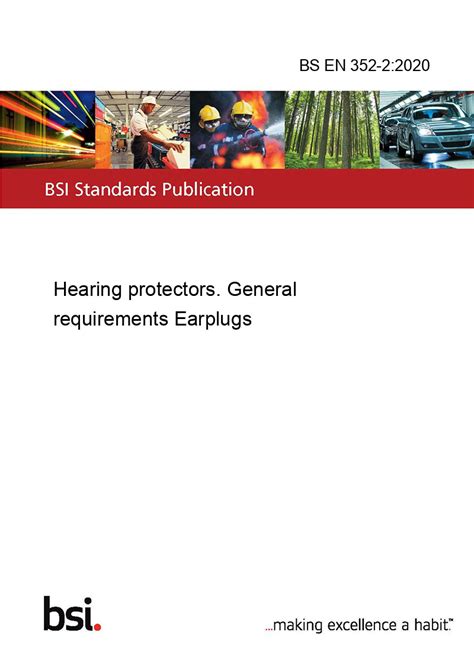 BS EN 352-2:2020 Hearing protectors. General requirements Earplugs