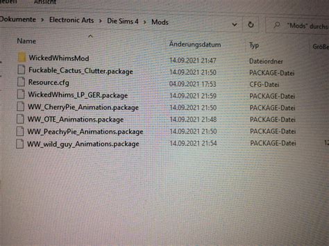 Deutsch WW geht aber kein Sex möglich Technical Support WickedWhims LoversLab