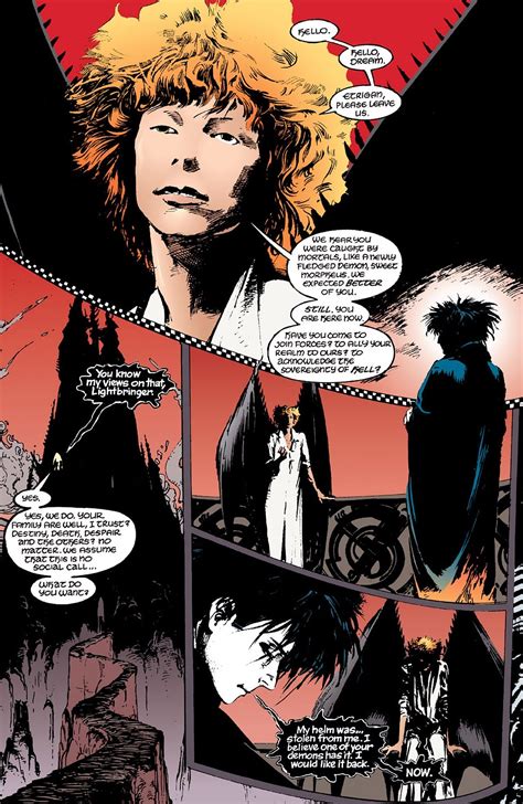 Lucifer Morningstar Sandman Comic Sandman Dc Comics Art
