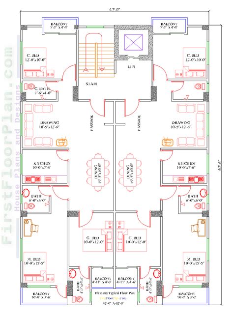 Apartment Floor Plan And Elevation - Apartment Post