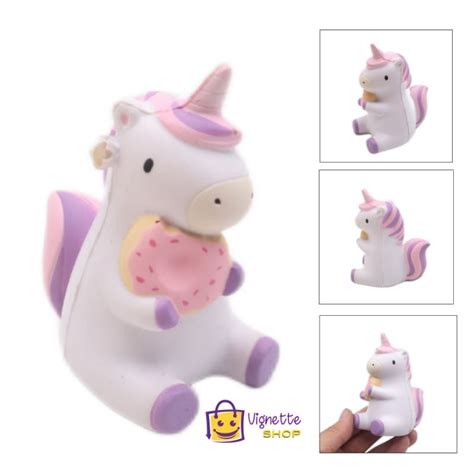 Jual Squishy Unicorn Donut White Pink Lucu Squisy Squishi Skuisi