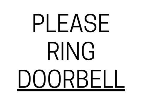 Ring Doorbell Sign Template Download Printable Pdf Templateroller