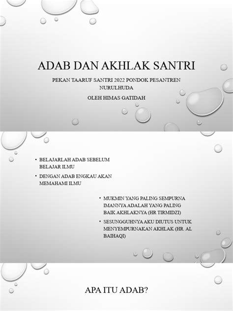 Adab Dan Akhlak Santri Pdf