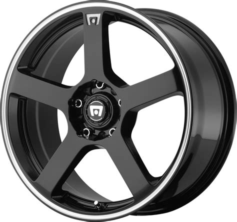 Mr116 17x7 4x100 4x108 4x425 Gloss Black W Machined Flange 40 Mm