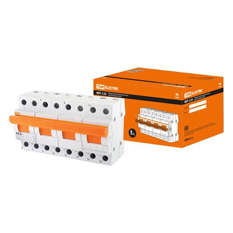 Модульный переключатель трехпозиционный МП-125 4P 63А, TDM SQ0224-0049 ...