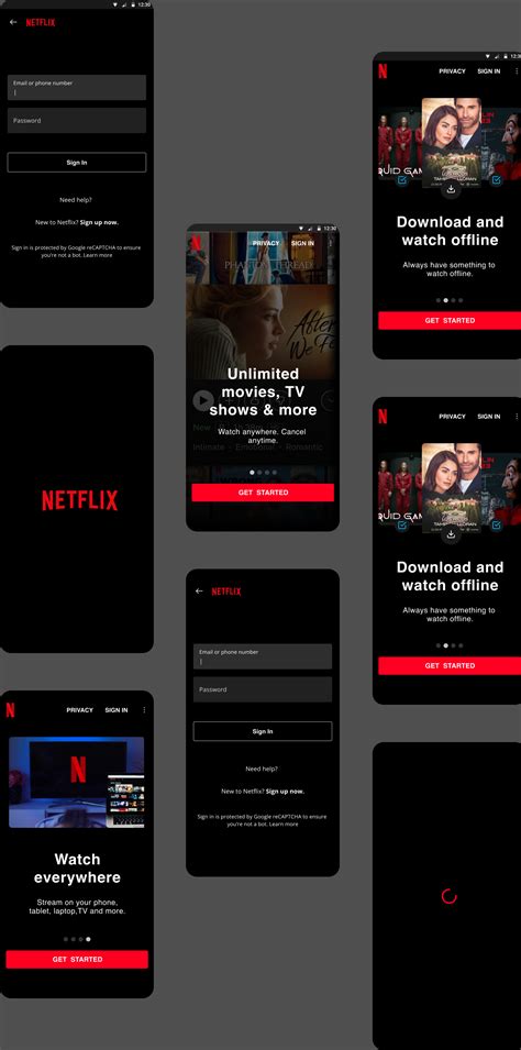 Netflix Sign up and Sign in on Behance