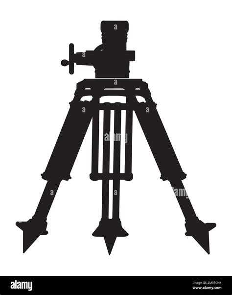 Tripod Camera Stand Vector Illustration Isolated On White Background