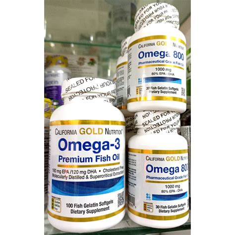 น้ำมันปลา Omega-3 Premium Fish Oil และ Omega 800 (California Gold ...