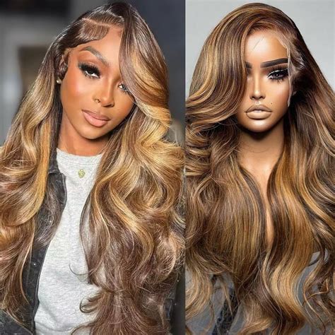 Amazon Honey Blonde Ombre Lace Front Wig Human Hair 4 27 Highlight Wigs Human Hair Pre