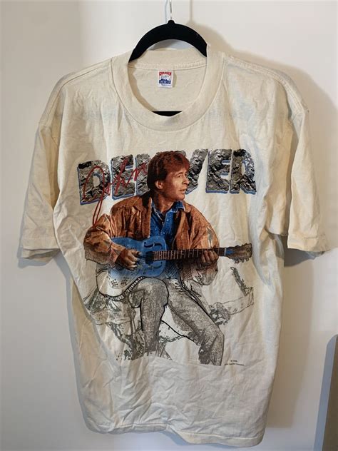 John Denver Concert Tour T Shirt Vintage 1993 Single Gem