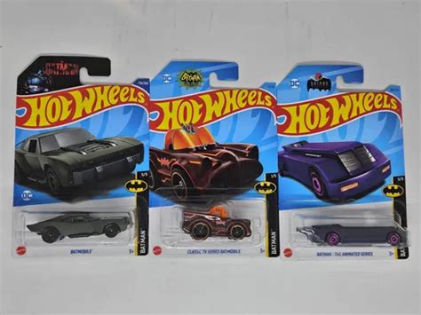 Pack De 3 Batimovil De Colección Batman Hot Wheels