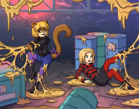 Commission Ferret And Diane In Glue Bondage By Stickyscribbles Hentai Foundry