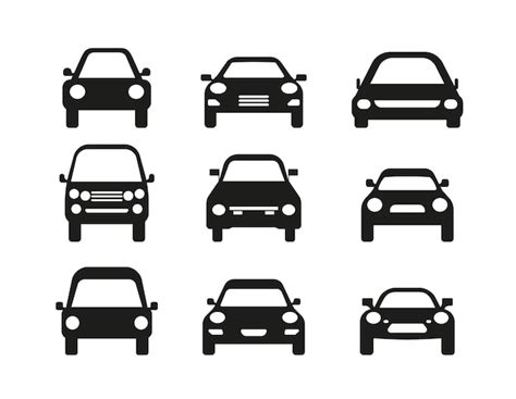 Premium Vector Car Vector Icon Isolated Simple View Front Logo