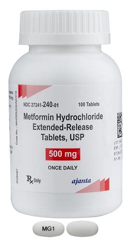 Metformin Hydrochloride Extended-Release Tablets, USP 500 mg | Ajanta ...