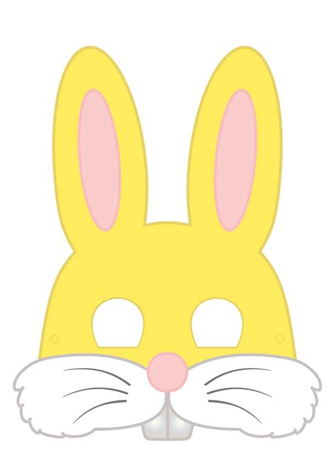 Желтая маска зайца: скачать и распечатать — 3mu.ru