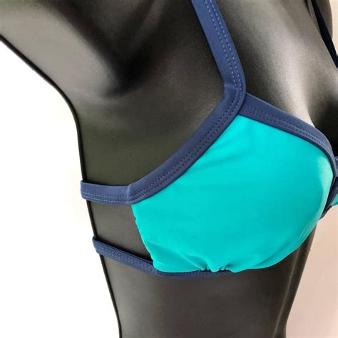 Turquoise Bralette Bikini Swimsuit Top NEW Juniors Depop