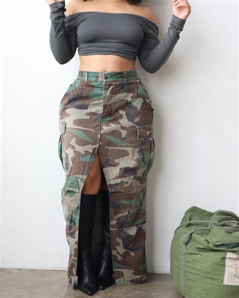 The Camo Long Skirt ♻️ Babes