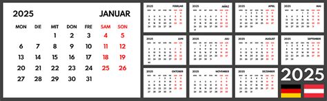 year monthly office planner calendar starts monday  red