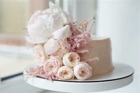 Premium Photo Decorated With Fresh Flowers White Naked Cake A Stylish Cake