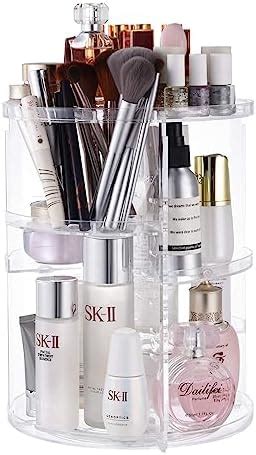 Boxalls Makeup Organiser Rotating 360 Degree Multi Function Clear