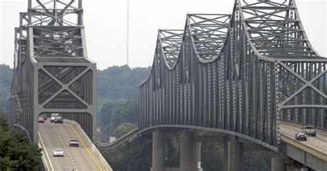 Drone footage of Twin Bridges lane change